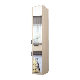 Пенал «Экон», 400×520×2300 мм, 1 ящик, штанга, правый, зеркало, цвет дуб молочный