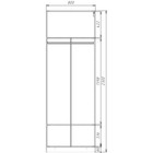 Шкаф 2-х дверный «Экон», 800×520×2300 мм, штанга, цвет ясень шимо светлый - Фото 3