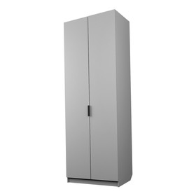 Шкаф 2-х дверный «Экон», 800×520×2300 мм, штанга, цвет серый шагрень