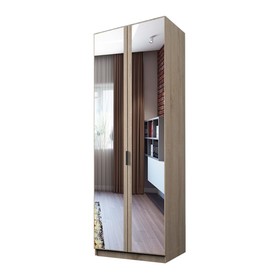 Шкаф 2-х дверный «Экон», 800×520×2300 мм, зеркало, штанга, цвет дуб сонома