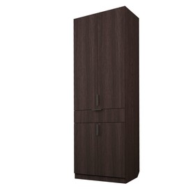 Шкаф 2-х дверный «Экон», 800×520×2300 мм, 1 ящик, штанга, цвет венге