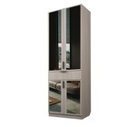 Шкаф 2-х дверный «Экон», 800×520×2300 мм, 1 ящик, зеркало, штанга, цвет ясень шимо светлый - Фото 1