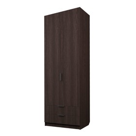 Шкаф 2-х дверный «Экон», 800×520×2300 мм, 2 ящика, штанга, цвет венге