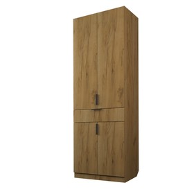 Шкаф 2-х дверный «Экон», 800×520×2300 мм, 1 ящик, полки, цвет дуб крафт золотой