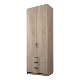 Шкаф 2-х дверный «Экон», 800×520×2300 мм, 3 ящика, полки, цвет дуб сонома