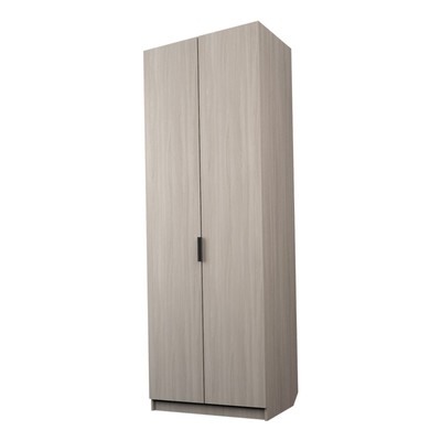 Шкаф 2-х дверный «Экон», 800×520×2300 мм, штанга и полки, цвет ясень шимо светлый