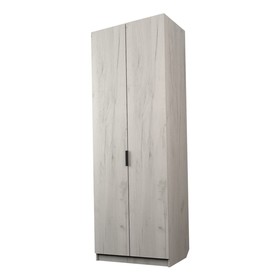 Шкаф 2-х дверный «Экон», 800×520×2300 мм, штанга и полки, цвет дуб крафт белый