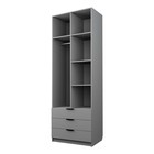 Шкаф двухдверный «Аллоджио. Экон», 3 ящика, с штангой, с полками, 800×520×2300 мм, цвет дуб крафт золотой  (артикул 10302031)  большой выбор товаров оптом и в розницу по низким ценам с доставкой