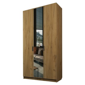 Шкаф 3-х дверный «Экон», 1200×520×2300 мм, 1 зеркало, цвет дуб крафт золотой