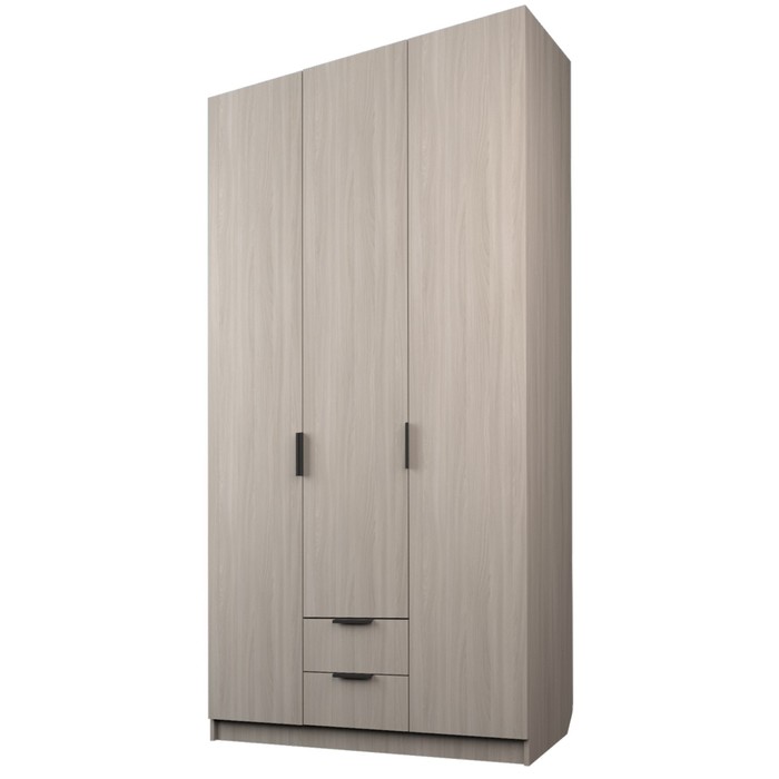Шкаф 3-х дверный «Экон», 1200×520×2300 мм, 2 ящика, цвет ясень шимо светлый - Фото 1