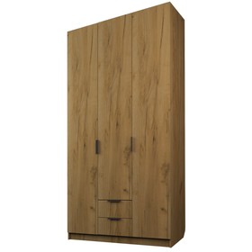 Шкаф 3-х дверный «Экон», 1200×520×2300 мм, 2 ящика, цвет дуб крафт золотой