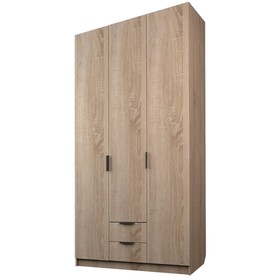 Шкаф 3-х дверный «Экон», 1200×520×2300 мм, 2 ящика, цвет дуб сонома