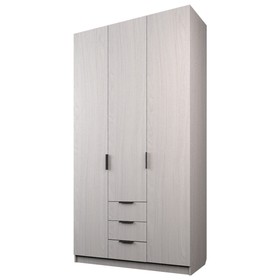 Шкаф 3-х дверный «Экон», 1200×520×2300 мм, 3 ящика, цвет ясень анкор светлый