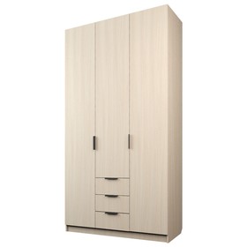 Шкаф 3-х дверный «Экон», 1200×520×2300 мм, 3 ящика, цвет дуб молочный