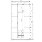 Шкаф трехдверный «Аллоджио. Экон», 3 ящика, 3 зеркала, 1200×520×2300 мм, цвет белый  (артикул 10302148)  большой выбор товаров оптом и в розницу по низким ценам с доставкой