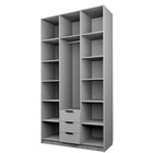 Шкаф трехдверный «Аллоджио. Экон», 3 ящика, 3 зеркала, 1200×520×2300 мм, цвет дуб крафт белый  (артикул 10302152)  большой выбор товаров оптом и в розницу по низким ценам с доставкой