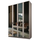 Шкаф 4-х дверный «Экон», 1600×520×2300 мм, 4 зеркала, цвет ясень шимо светлый - Фото 1