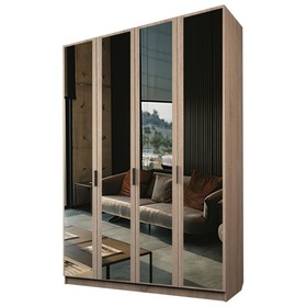 Шкаф 4-х дверный «Экон», 1600×520×2300 мм, 4 зеркала, цвет дуб сонома