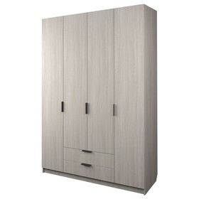 Шкаф 4-х дверный «Экон», 1600×520×2300 мм, 2 ящика, цвет ясень шимо светлый