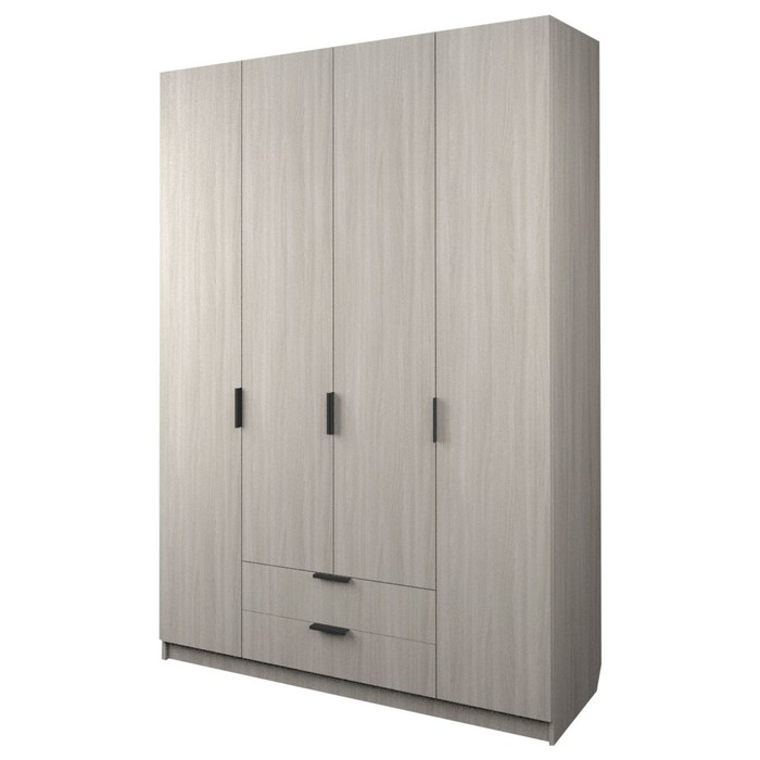 Шкаф 4-х дверный «Экон», 1600×520×2300 мм, 2 ящика, цвет ясень шимо светлый - Фото 1