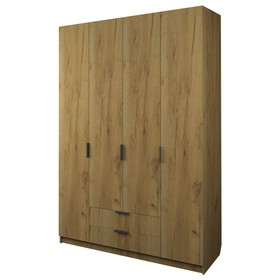 Шкаф 4-х дверный «Экон», 1600×520×2300 мм, 2 ящика, цвет дуб крафт золотой