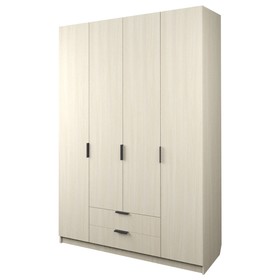 Шкаф 4-х дверный «Экон», 1600×520×2300 мм, 2 ящика, цвет дуб молочный