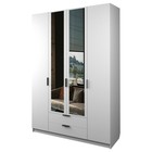 Шкаф 4-х дверный «Экон», 1600×520×2300 мм, 2 ящика, 2 зеркала, цвет белый - Фото 1