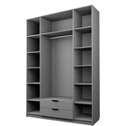 Шкаф 4-х дверный «Экон», 1600×520×2300 мм, 2 ящика, 2 зеркала, цвет белый - Фото 2