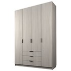 Шкаф 4-х дверный «Экон», 1600×520×2300 мм, 3 ящика, цвет ясень шимо светлый - Фото 1