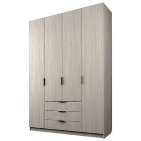 Шкаф 4-х дверный «Экон», 1600×520×2300 мм, 3 ящика, цвет ясень шимо светлый