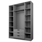 Шкаф четырёхдверный «Аллоджио. Экон», 3 ящика, с зеркалом, 1600×520×2300 мм, цвет белый - Фото 2