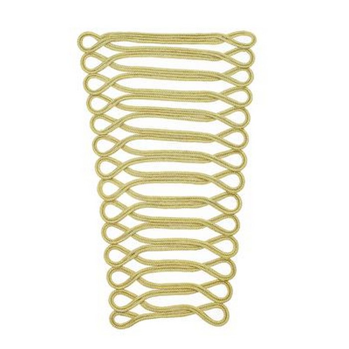 Плетеное украшение на грудь гусара, 29×17×11 см, желтое золото - Фото 1