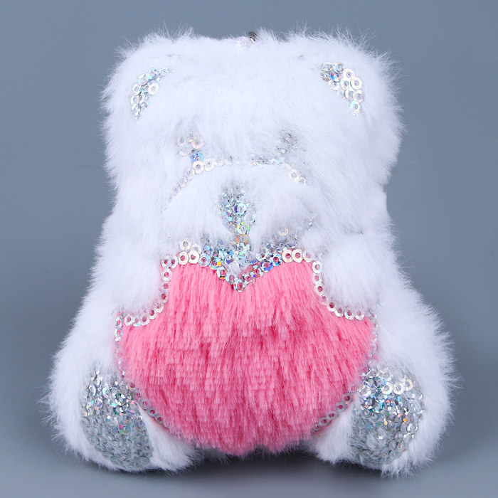 Мягкая игрушка «Медведь» с сердцем, на брелоке, 11 см - Фото 1