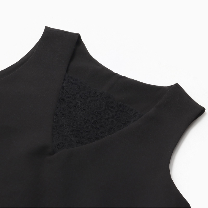 Платье женское гипюр MINAKU :Party Dress,цвет черный , р-р 48