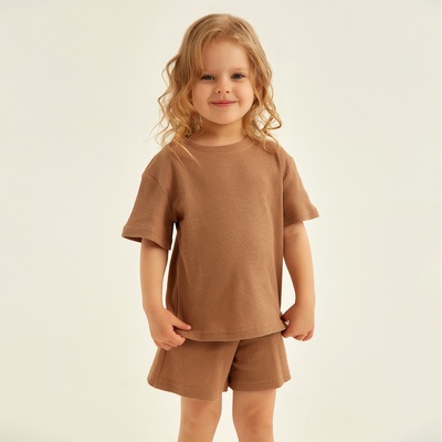 Пижама детская SL HOME, размер 28 (86-92 см), цвет кофейный