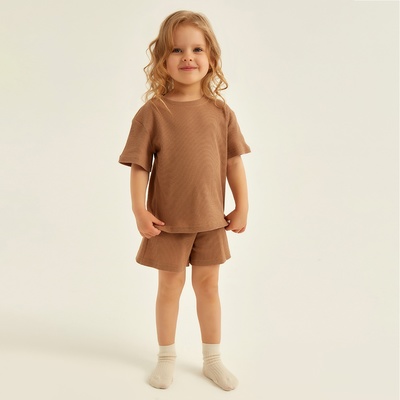 Пижама детская SL HOME, размер 32 (110-116 см), цвет кофейный