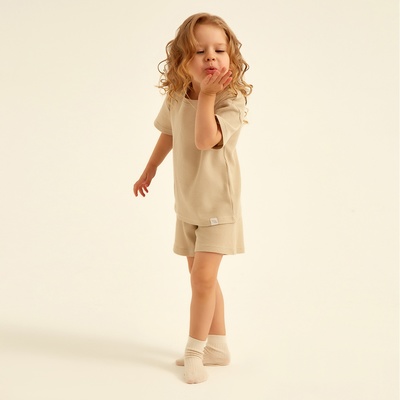 Пижама детская SL HOME, размер 34 (122-128 см), бежевая