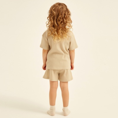 Пижама детская SL HOME, размер 34 (122-128 см), бежевая