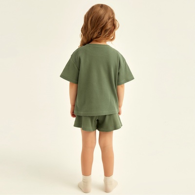 Пижама детская SL HOME, размер 34 (122-128 см), оливковая