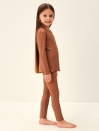 Пижама для девочки (лонгслив и легинсы) SL HOME, размер 28 (86-92 см), цвет кофейный - Фото 14