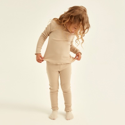 Пижама детская SL HOME, размер 8 (146-152 см), бежевая