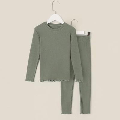 Пижама детская SL HOME, размер 32 (110-116 см), оливковая