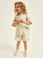 Пижама для девочки (рубашка, шорты) SL HOME, размер 34 (122-128 см), цвет молочный - Фото 6