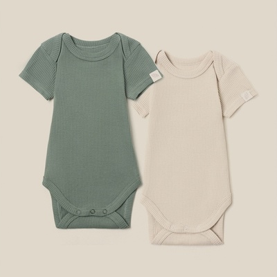 Набор Боди 2 шт. SL HOME, рост 68-74 см, цвет бежевый, оливковый