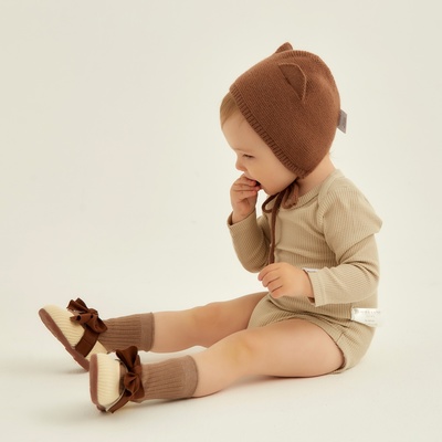 Набор боди 2 шт. SL HOME, рост 80-86 см, цвет бежевый/кофейный