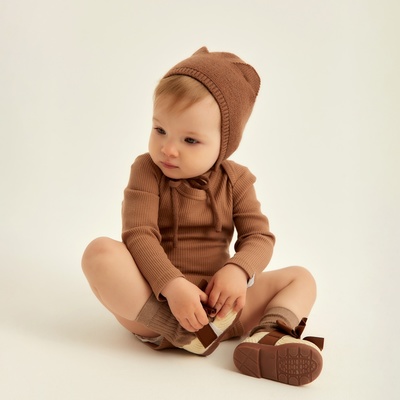 Набор боди 2 шт. SL HOME, рост 80-86 см, цвет бежевый/кофейный