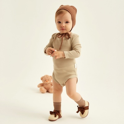 Набор боди 2 шт. SL HOME, рост 80-86 см, цвет бежевый/кофейный