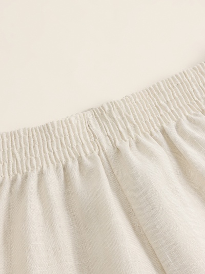Пижама женская (рубашка, брюки) SL HOME Linen, размер 42 (S), цвет молочный