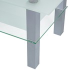 Стол журнальный Кристалл 2, 900x600x500, алюминий/прозрачное стекло - Фото 6