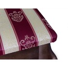 Банкетка Ретро с хранением, 550x330x430, темно-коричневый, ткань полоса бордо - Фото 5